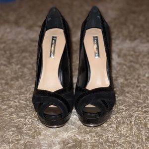 H by Halston black heels.